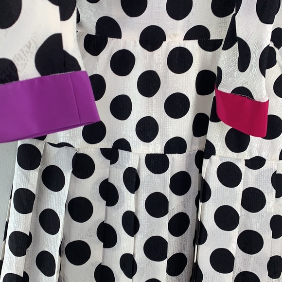 Gillian 100% silk polka dot drop waist dress - Picture 8 of 13